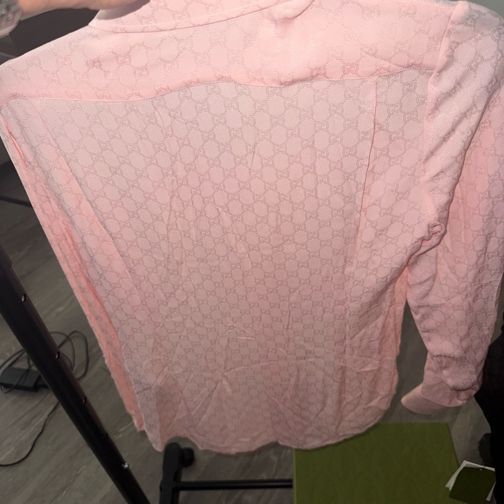 Gucci Light Pink Monogram Blouse